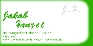jakab hanzel business card
